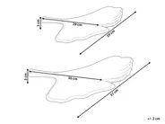 Zestaw 2 pater dekoracyjnych Liść PALENQUE Metal Srebrny_822981