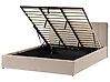 Ottoman Bed DREUX Velvet Taupe 180 x 200 cm (EU Super King)