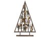 Figura decorativa LED de madera de pino oscura 62 cm SVIDAL_832513