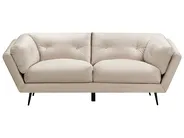 Sofa 3 Seater LENVIK Velvet Light Beige_939283