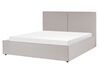 Čalouněná postel 160 x 200 cm světle šedá MOISSAC_873956