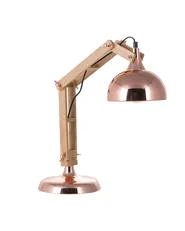 Lampada da scrivania SALADO Regolabile Legno Rame_690688