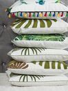 Set of 2 Cushions Palm Leaf Pattern 45 x 45 cm White DIANELLA_770923