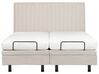 Polohovateľná čalúnená posteľ 160 x 200 cm béžová DUKE II_910547