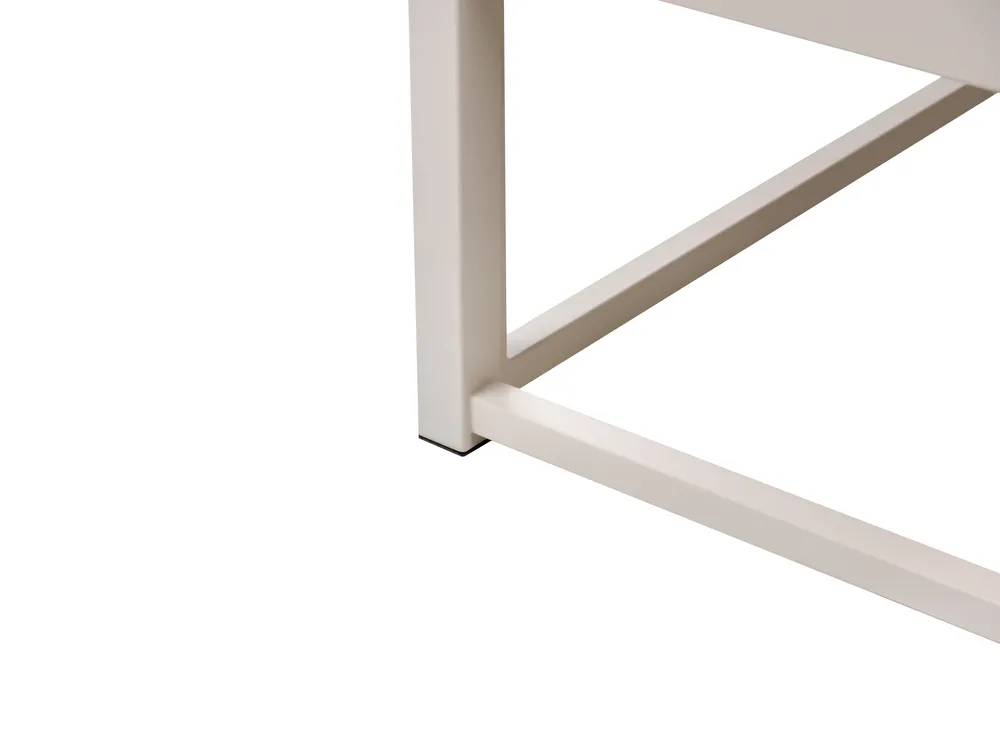 Bed zonder hoofdbord Metaal VIRY 160 x 200 cm Lichtbeige_1073049