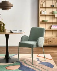 Dining Chair MAGEE Boucle Light Green_1068242