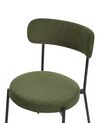 Set of 2 Dining Boucle Chairs Dark Green ALLISON_929076