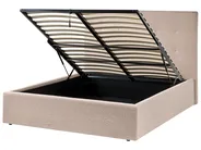 Ottoman Bed LORIENT Boucle Beige 140 x 200 cm (EU Double)_1040223