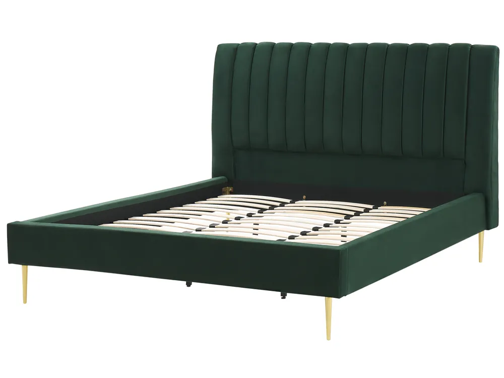 Letto Velluto MARVILLE 180 x 200 cm Verde smeraldo_836010
