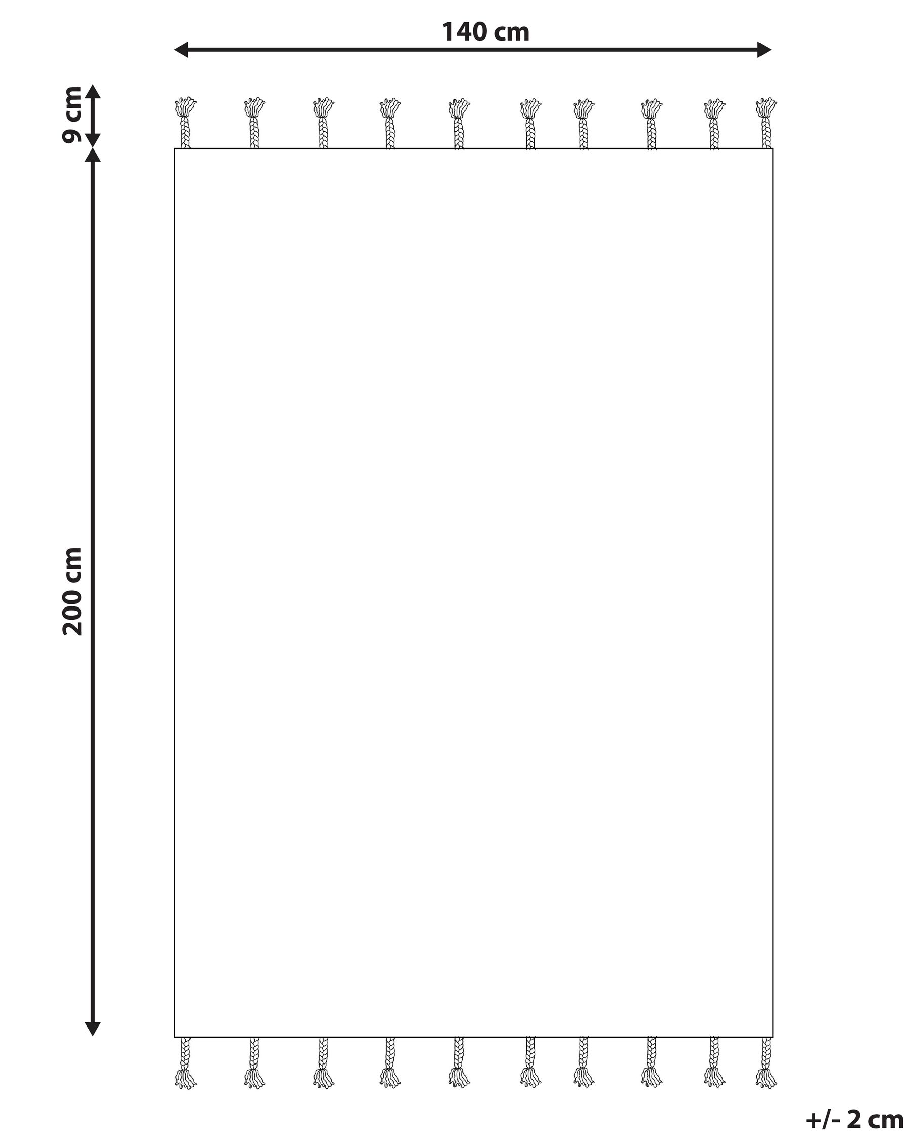 Cotton Area Rug 140 x 200 cm Beige and Black ERLER_840033