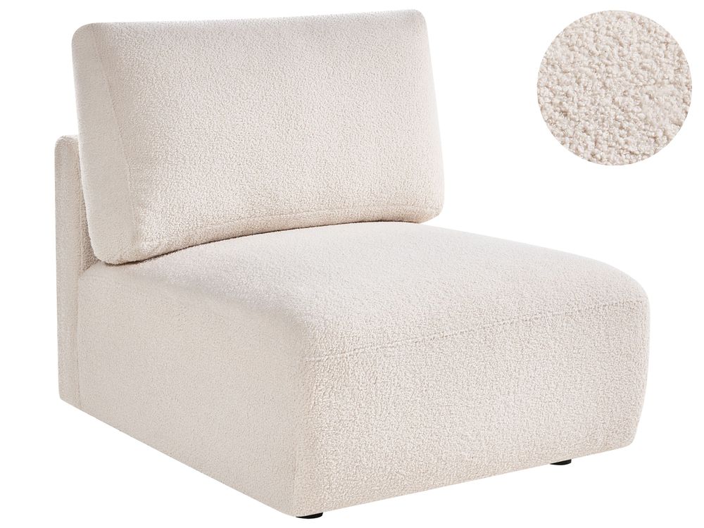 Module fauteuil MESNALI Bouclé Blanc cassé
