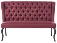 Dining Bench 2 Seater TORSBY Fabric Dark Red_1055406