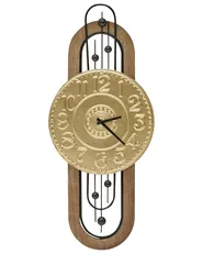 Zegar ścienny NOBELIUM 36 cm Metal Złoty_935700