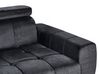 Velvet Living Room Set Black VEGAMO_926008