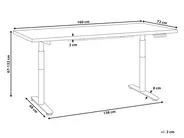 Biurko regulowane elektrycznie DESTINAS 160 cm 72 cm Czarny_899682