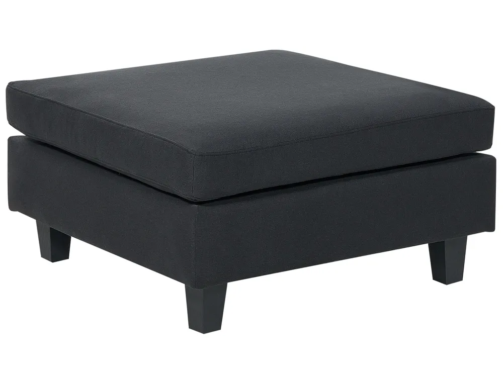 Pouf Ottoman Beliani OSLO - Cuir Véritable Beige Et Acier Inox - Neuf