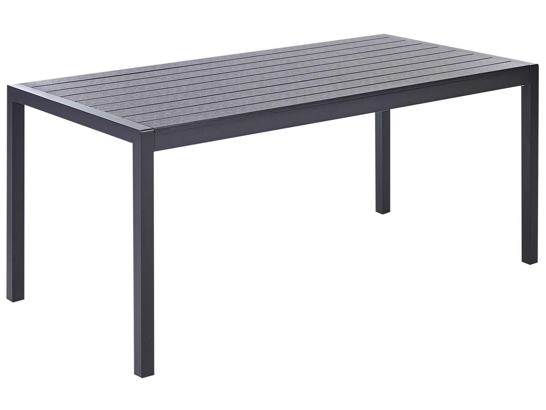 Trädgårdsbord aluminium 180 x 90 cm svart VERNIO_909333