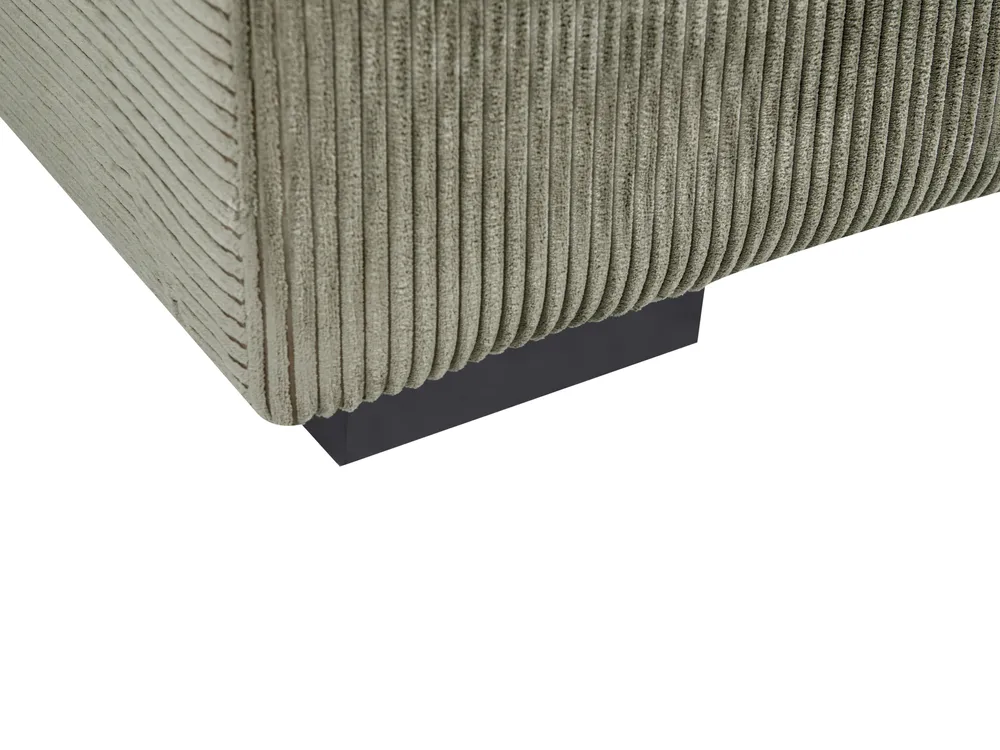 Corner Sofa 4 Seater LUNGO Corduroy Green Left Hand_962304