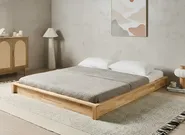 Bed without Headboard Wood ANTRAS 160 x 200 cm (EU King Size) Light Brown_1032878