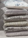 Set of 2 Cushions Diamond Pattern 45 x 45 cm Grey FENNEL_770067