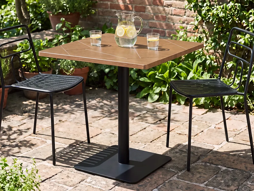 Bistro Table STINTINO  60 cm 60 cm Metal Black