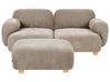 Sofa modułowa dla 2 osób AMLI z otomaną Szenil Beżowy