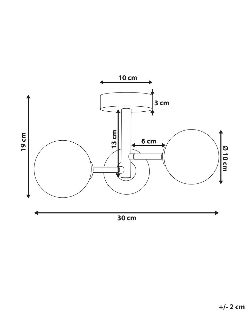 Ceiling Lamp MARICAO Glass Brass_959578