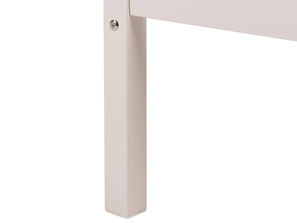 Four Poster Bed Metal LESTARDS 160 x 200 cm (EU King Size) Light Beige_1165318
