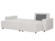Corner Sofa Bed 3 Seater ABACKA Corduroy Off-White Left Hand_896735