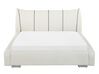 Biela kožená posteľ 140 x 200 cm NANTES_743569
