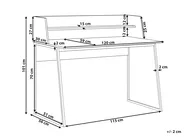 Biurko GORUS 120 cm 59 cm Jasnobrązowy_824534