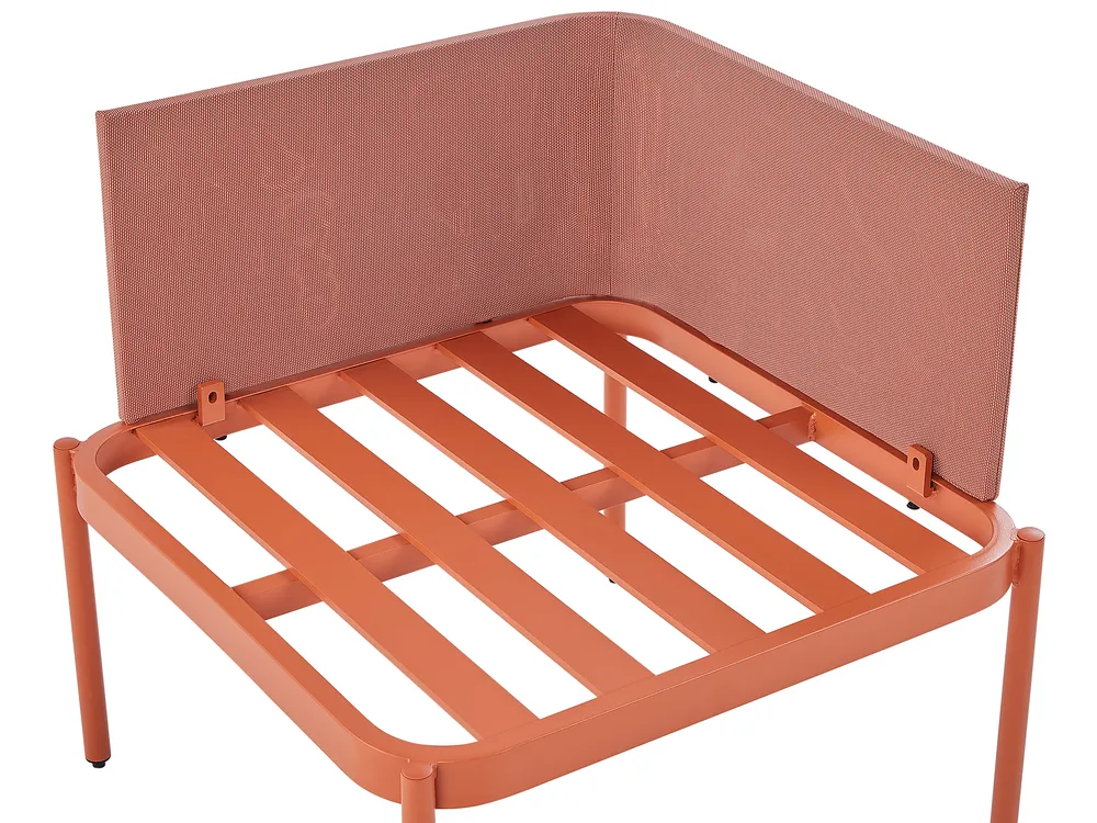 Garden Lounge Set with Table 2 Seater TERRACINA Metal Orange_826680