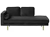 Chaise longue izquierda MIRAMAS Terciopelo Negro