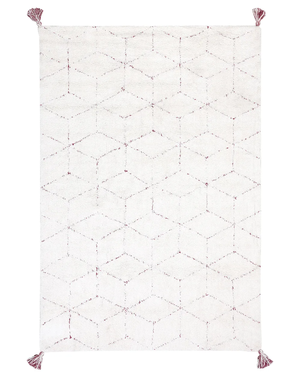 Alfombra de algodón blanco varios tamaños SAKARYA