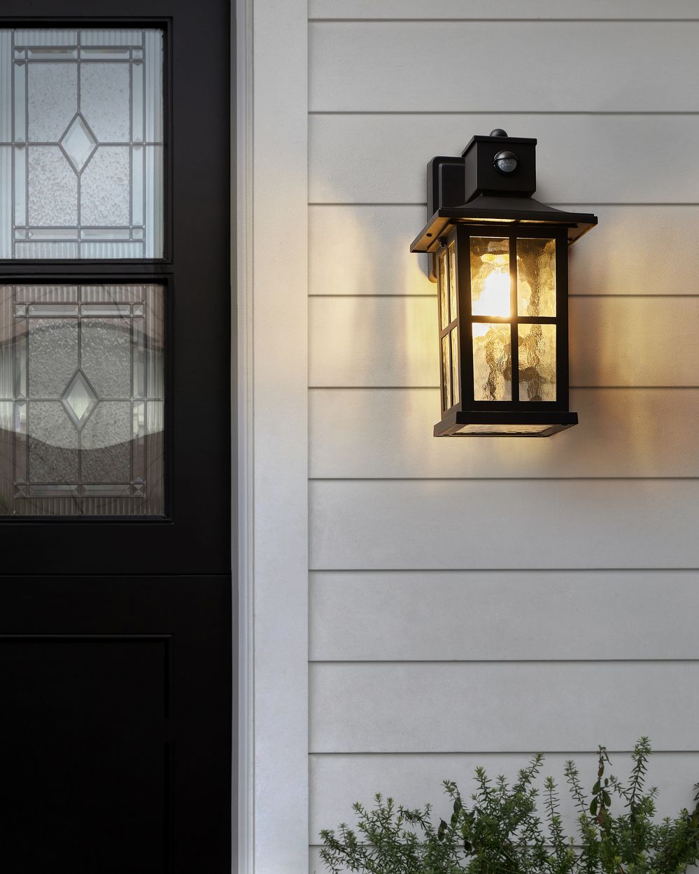Outdoor Wall Light AZMAK with Motion Sensor Black