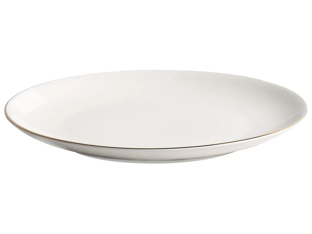 Zastawa stołowa 24-częściowa CUMIN Porcelana Złamana biel/ złoty_1061649