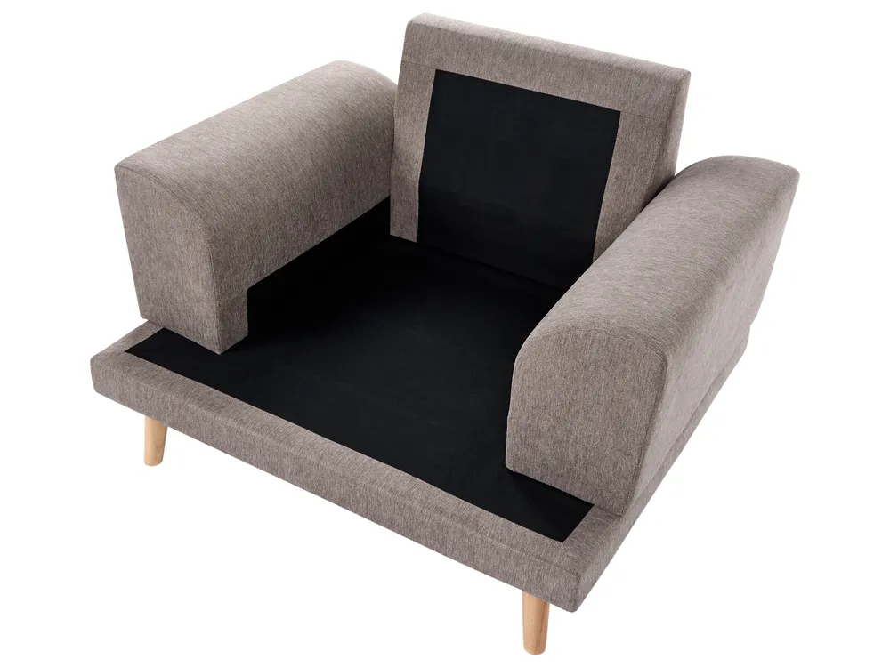 Living Room Set 4 Seater KILDAL Fabric Brown_1058467