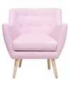 Rózsaszín kárpitozott fotel DRAMMEN _752778