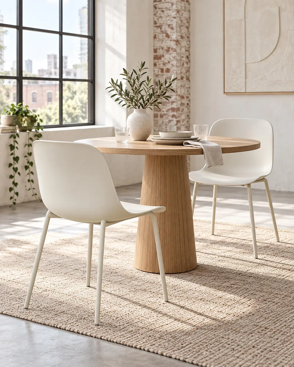 Set of 2 Dining Chairs BELOIT Light Beige_1185301