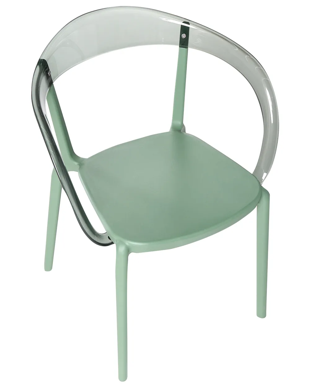 Set di 4 sedie da giardino MALEVIZI Impilabile Verde_1043520