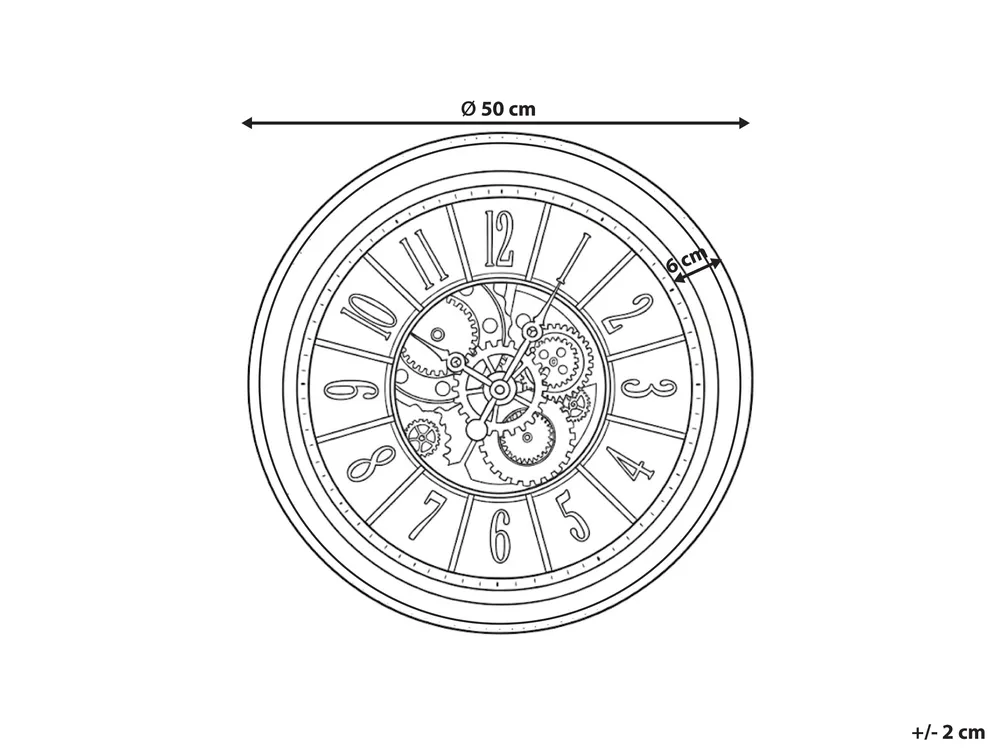Zegar ścienny CAUDETE 50 cm Złoty_1032646