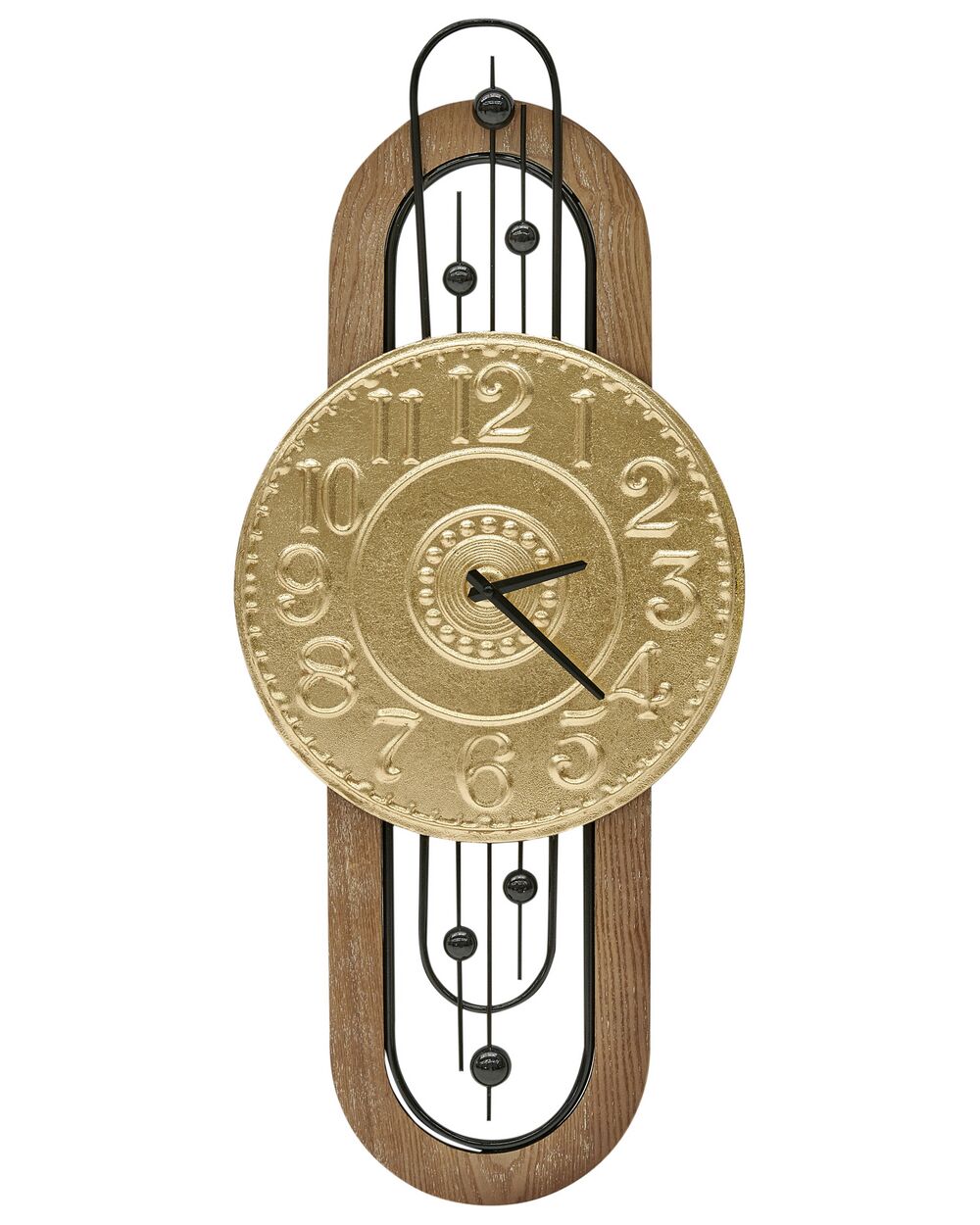 Zegar ścienny NOBELIUM 36 cm Metal Złoty
