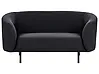 Sofa 2 Seater LOEN Fabric Black