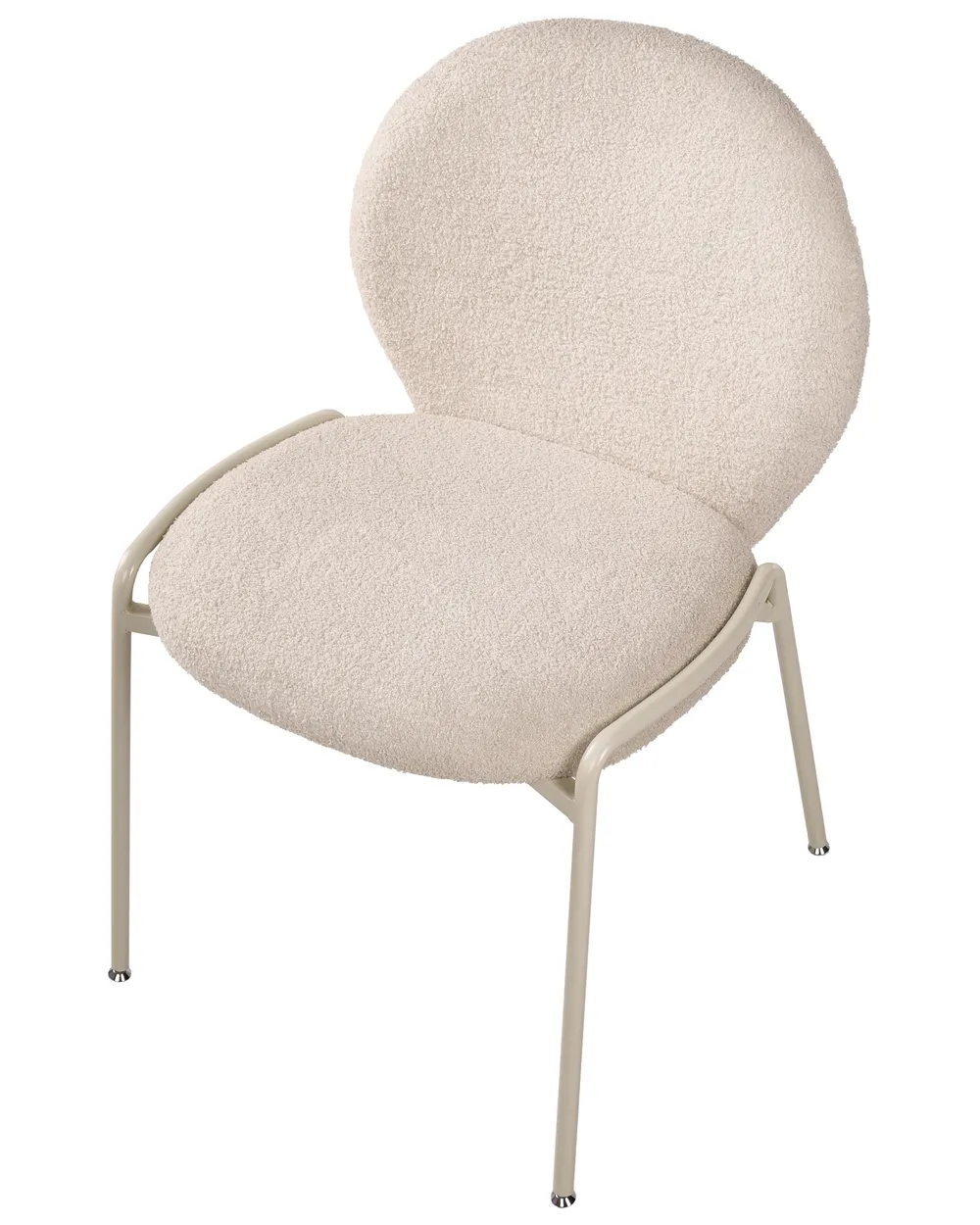 Set di 2 sedie ELLIE Bouclé Beige chiaro_1050155