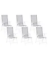 Set of 6 Garden Chairs CATANIA Metal Grey