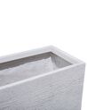 Vaso rettangolare bianco da esterno 80 x 37 x 38 cm MYRA_700342