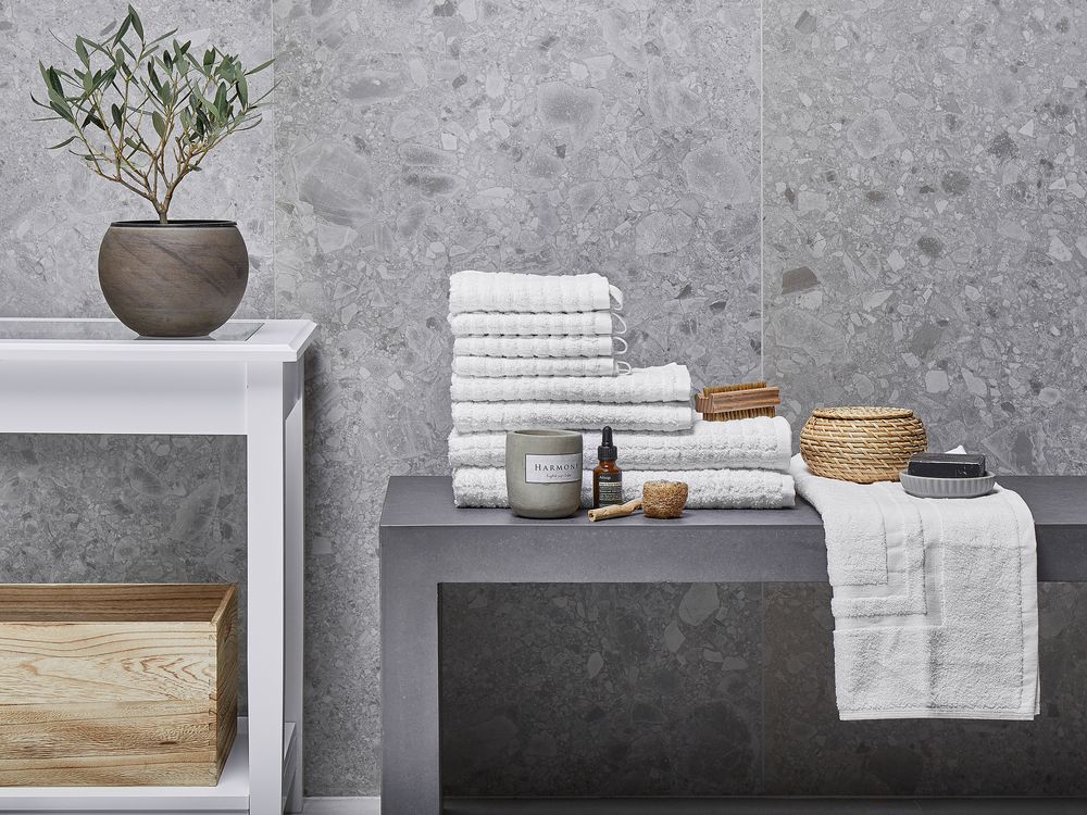Set di 9 asciugamani ATAI Cotone Bianco