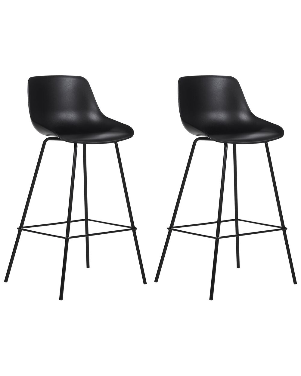 Set of 2 Bar Chairs EMMET Black