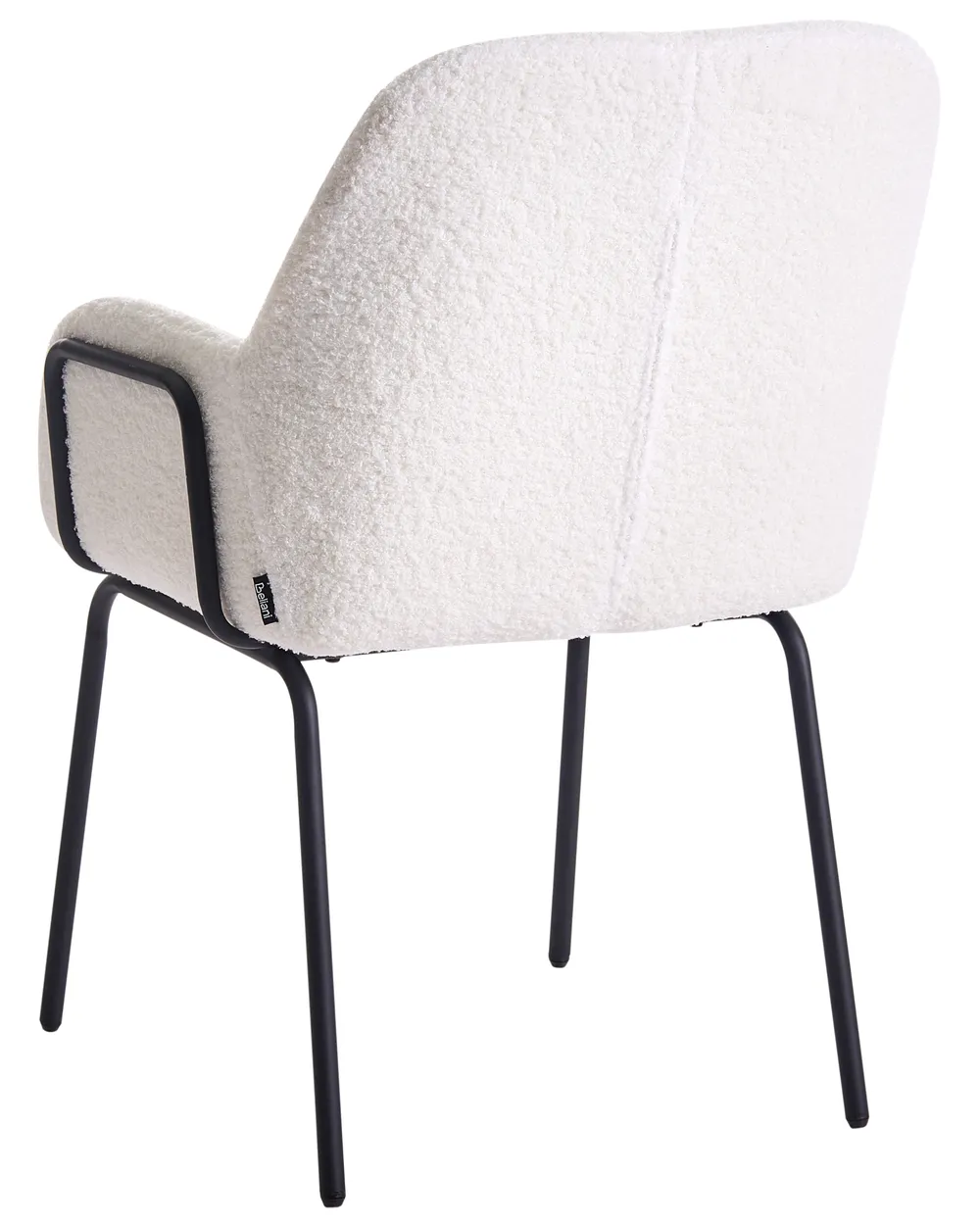 Sedia da pranzo ALGONA Bouclé Bianco sporco_987055