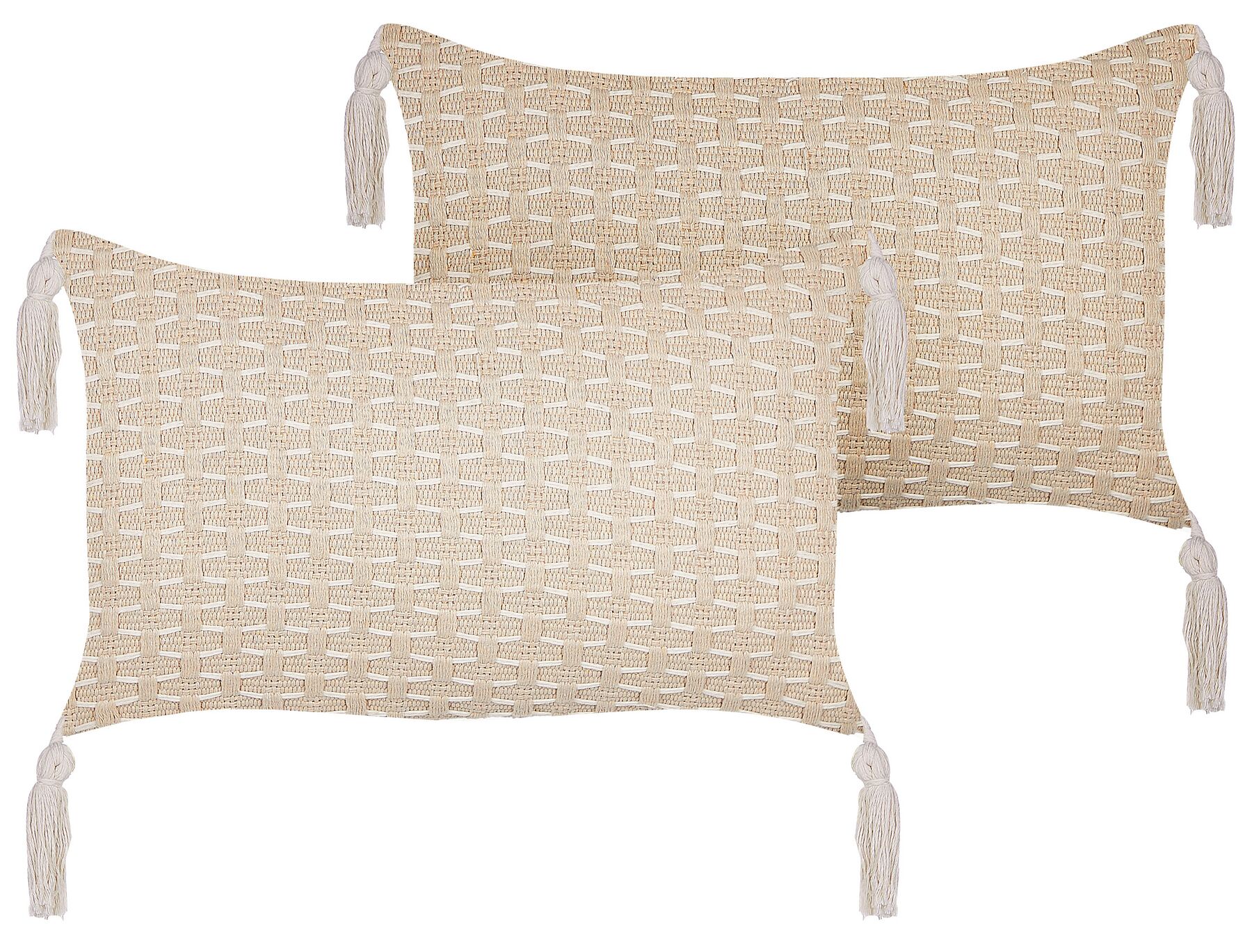 Set di 2 cuscini beige chiaro 25 x 45 cm HAKONE_856458